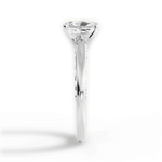 Annette Radiant Cut Lab Grown Diamond 18Kt White Gold Engagement Ring - View 4