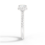 Isabella Cushion Cut Lab Grown Diamond Platinum Engagement Ring - View 4