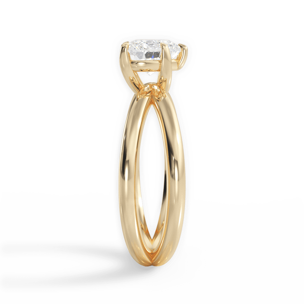 Ada Heart Cut Lab Grown Diamond 18Kt Yellow Gold Engagement Ring - View 3