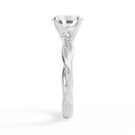 Bianca Oval Cut Lab Grown Diamond 18Kt White Gold Engagement Ring - View 4