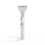 Bianca Emerald Cut Lab Grown Diamond 18Kt White Gold Engagement Ring - View 4