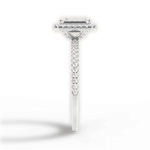 Joanne Emerald Cut Lab Grown Diamond 14Kt White Gold Engagement Ring - View 4