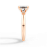 Emily Emerald Cut Lab Grown Diamond 18Kt Rose Gold Engagement Ring - View 4