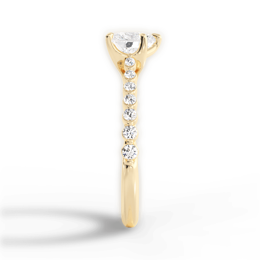 Dana Heart Cut Lab Grown Diamond 18Kt Yellow Gold Engagement Ring - View 2