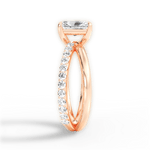 Jennifer Radiant Cut Lab Grown Diamond 18Kt Rose Gold Engagement Ring - View 4