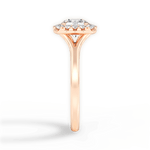 Geneva Round Cut Lab Grown Diamond 18Kt Rose Gold Engagement Ring - View 3