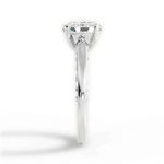 Annette Oval Cut Lab Grown Diamond 18Kt White Gold Engagement Ring - View 4