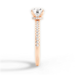 Giselle Round Cut Lab Grown Diamond 18Kt Rose Gold Engagement Ring - View 4