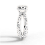 Lauren Oval Cut Lab Grown Diamond 14Kt White Gold Engagement Ring - View 2