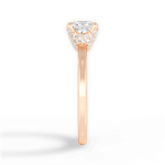 Gemma Princess Cut Lab Grown Diamond 18Kt Rose Gold Engagement Ring - View 4