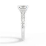 Caroline Emerald Cut Lab Grown Diamond 14Kt White Gold Engagement Ring - View 2