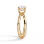 Ada Round Cut Lab Grown Diamond 18Kt Yellow Gold Engagement Ring - View 3