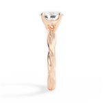 Bianca Oval Cut Lab Grown Diamond 18Kt Rose Gold Engagement Ring - View 2