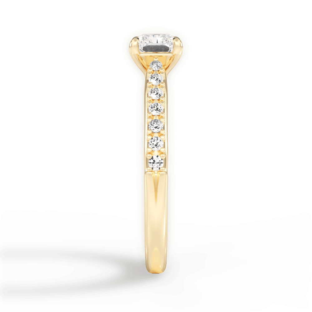 Diane Radiant Cut Lab Grown Diamond 18Kt Yellow Gold Engagement Ring - View 3
