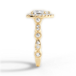 Irene Pear Cut Lab Grown Diamond 18Kt Yellow Gold Engagement Ring - View 3