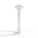 Kara Cushion Cut Lab Grown Diamond 14Kt White Gold Engagement Ring - View 4