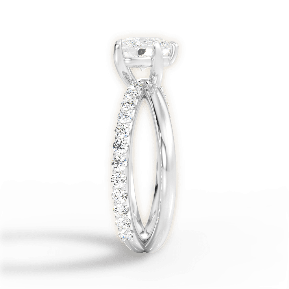 Jennifer Heart Cut Lab Grown Diamond 14Kt White Gold Engagement Ring - View 4