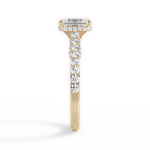 Laura Emerald Cut Lab Grown Diamond 18Kt Yellow Gold Engagement Ring - View 2