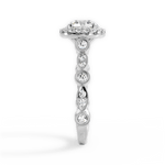 Irene Round Cut Lab Grown Diamond Platinum Engagement Ring - View 4