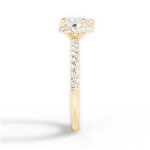 Isabella Heart Cut Lab Grown Diamond 18Kt Yellow Gold Engagement Ring - View 3