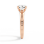 Florence Oval Cut Lab Grown Diamond 18Kt Rose Gold Engagement Ring - View 3