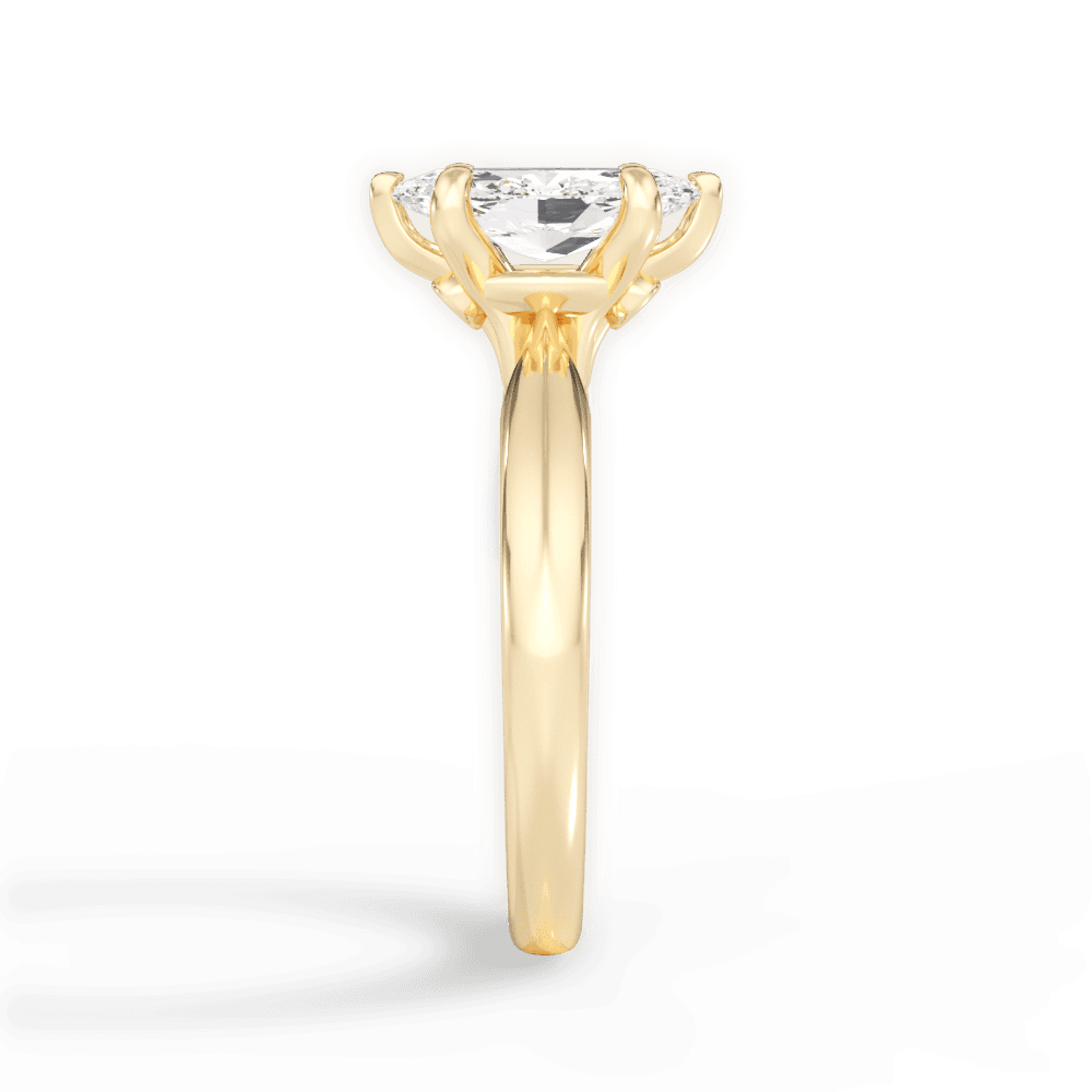 Diana Marquise Cut Lab Grown Diamond 18Kt Yellow Gold Engagement Ring - View 4