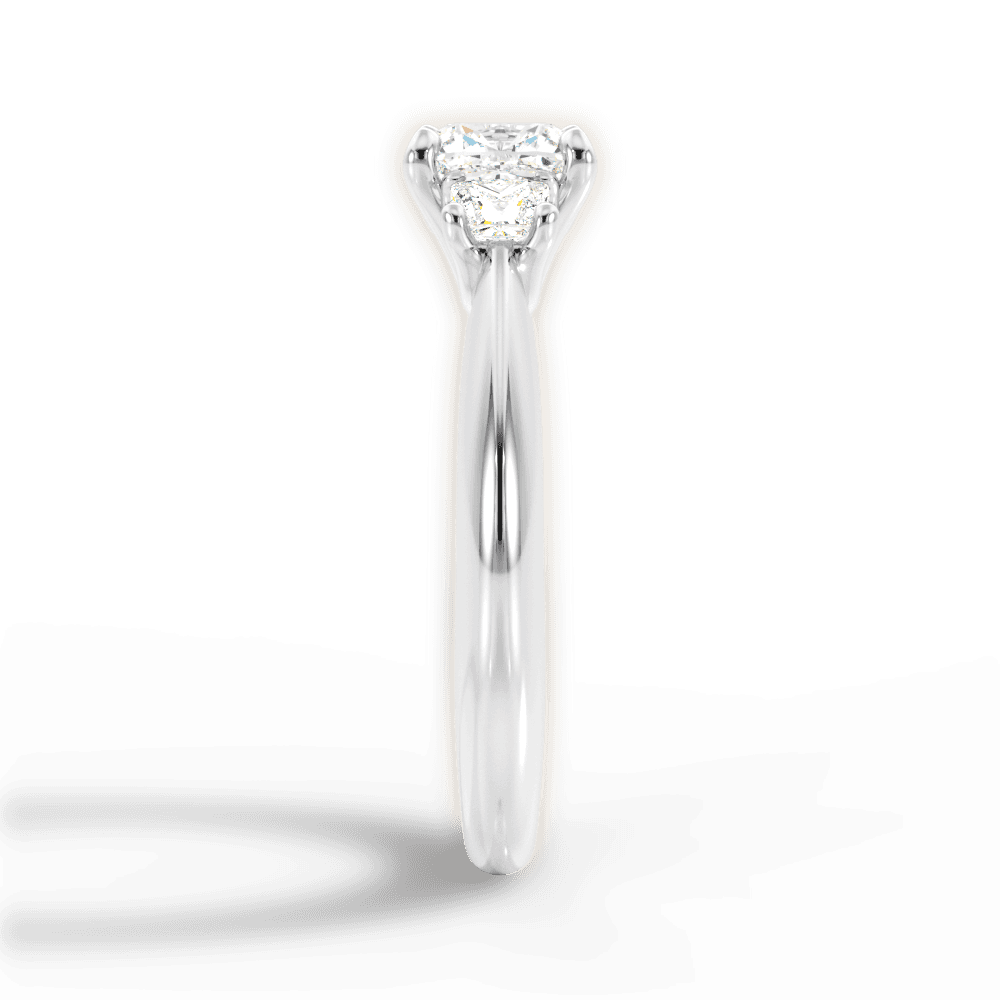 Dorothy Cushion Cut Lab Grown Diamond Platinum Engagement Ring - View 4