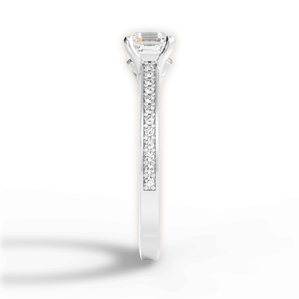 Donna Asscher Cut Lab Grown Diamond Platinum Engagement Ring - View 4