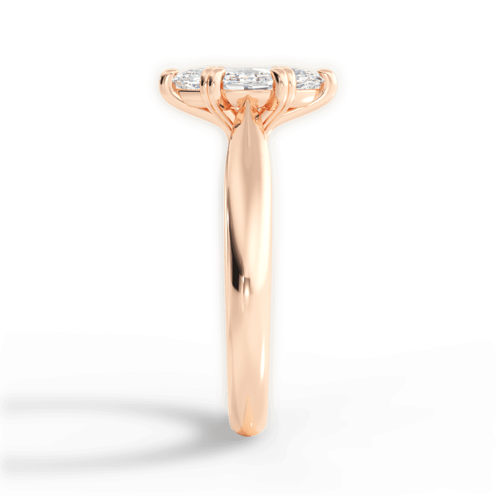 Gillian Marquise Cut Lab Grown Diamond 18Kt Rose Gold Engagement Ring - View 3