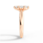 Gillian Marquise Cut Lab Grown Diamond 18Kt Rose Gold Engagement Ring - View 3