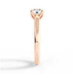 Carrie Round Cut Lab Grown Diamond 18Kt Rose Gold Engagement Ring - View 2