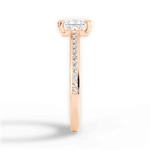 Denise Princess Cut Lab Grown Diamond 18Kt Rose Gold Engagement Ring - View 4