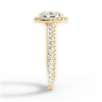 Kim Oval Cut Lab Grown Diamond 18Kt Yellow Gold Engagement Ring - View 2