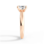 Dolores Radiant Cut Lab Grown Diamond 18Kt Rose Gold Engagement Ring - View 3