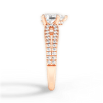 Jessica Pear Cut Lab Grown Diamond 18Kt Rose Gold Engagement Ring - View 2