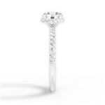 Isabella Round Cut Lab Grown Diamond Platinum Engagement Ring - View 4