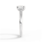 Anna Cushion Cut Lab Grown Diamond Platinum Engagement Ring - View 3