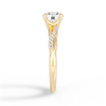Charlotte Round Cut Lab Grown Diamond 18Kt Yellow Gold Engagement Ring - View 2