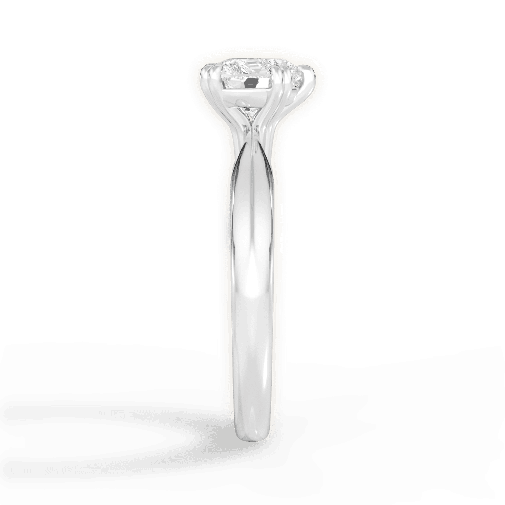 Anastasia Heart Cut Lab Grown Diamond Platinum Engagement Ring - View 2