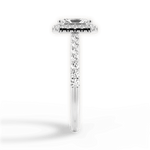 Kathleen Radiant Cut Lab Grown Diamond 14Kt White Gold Engagement Ring - View 2