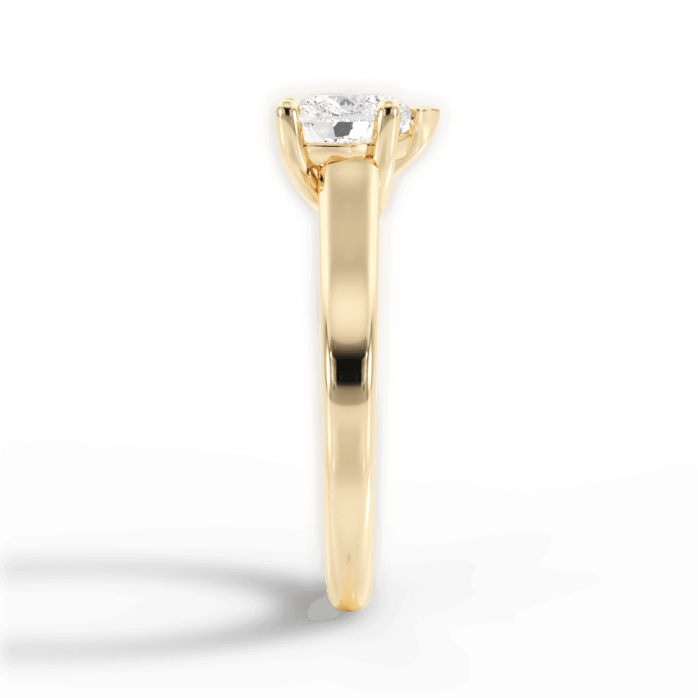 Ariana Heart Cut Lab Grown Diamond 18Kt Yellow Gold Engagement Ring - View 3