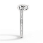 Janet Pear Cut Lab Grown Diamond Platinum Engagement Ring - View 3