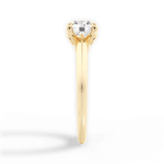 Diana Round Cut Lab Grown Diamond 18Kt Yellow Gold Engagement Ring - View 3