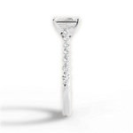 Dana Emerald Cut Lab Grown Diamond 14Kt White Gold Engagement Ring - View 3