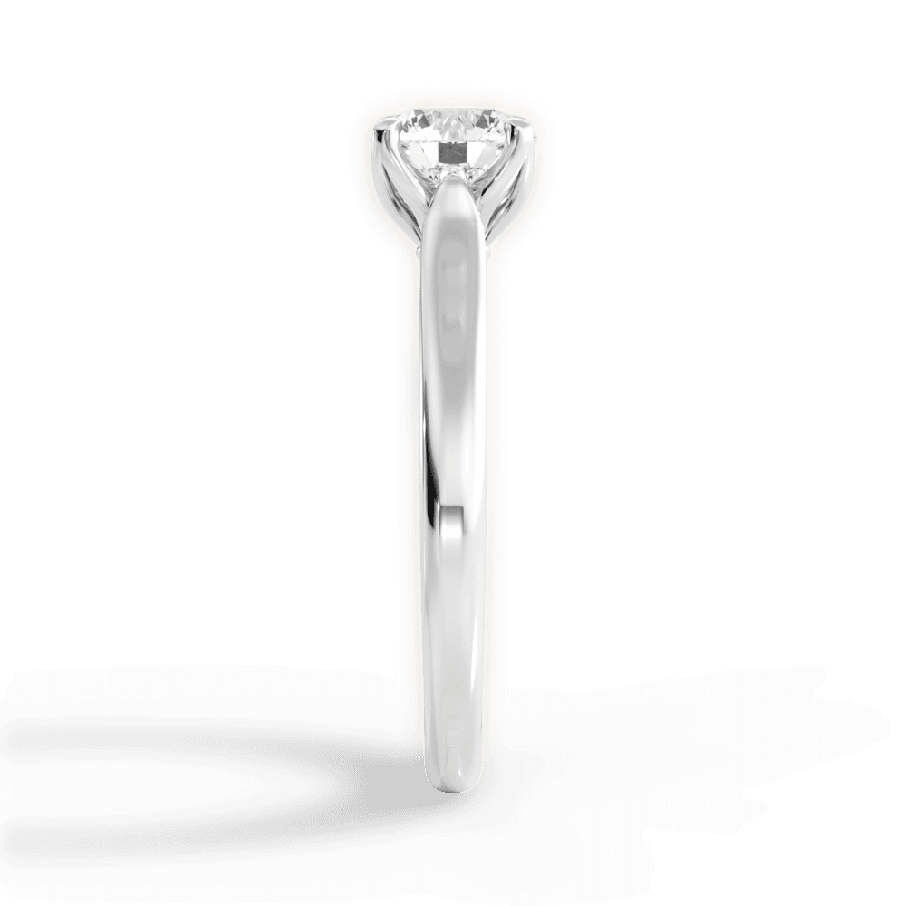 Carrie Round Cut Lab Grown Diamond 14Kt White Gold Engagement Ring - View 4