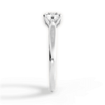 Carrie Round Cut Lab Grown Diamond 14Kt White Gold Engagement Ring - View 4