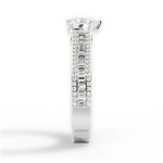 Lynn Heart Cut Lab Grown Diamond Platinum Engagement Ring - View 3