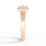 Jasmin Princess Cut Lab Grown Diamond 18Kt Rose Gold Engagement Ring - View 4