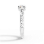 Gloria Asscher Cut Lab Grown Diamond Platinum Engagement Ring - View 2