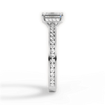 Katelyn Emerald Cut Lab Grown Diamond Platinum Engagement Ring - View 4